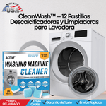 12 Pastillas CLeanwash Pro™ – Tabletas Desinfectantes para todo tipo Lavadora con Efecto Limpieza y regeneración total