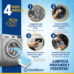12 Pastillas CLeanwash Pro™ – Tabletas Desinfectantes para todo tipo Lavadora con Efecto Limpieza y regeneración total