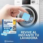 12 Pastillas CLeanwash Pro™ – Tabletas Desinfectantes para todo tipo Lavadora con Efecto Limpieza y regeneración total
